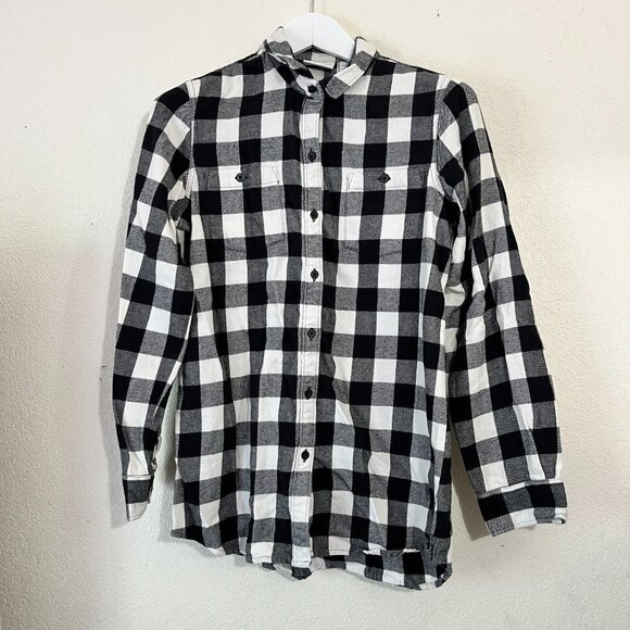 The Vermont Country Store Tops - The Vermont Country Store Women's Small Buffalo Check Flannel Boyfriend Shirt